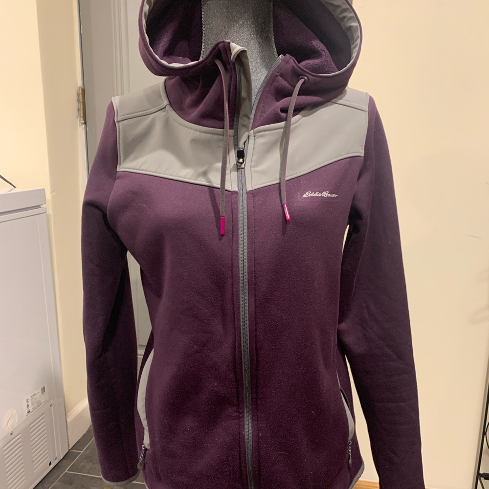 Eddie Bauer women’s large purple gray zip up